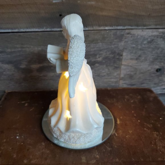 Hermitage Pottery Jade Angel Candle Burner Figurine - Moon & Stars - Picture 4 of 6